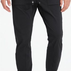 Fabletics Men The One Jogger Black Lightweight Phone Pocket Athletic Gym